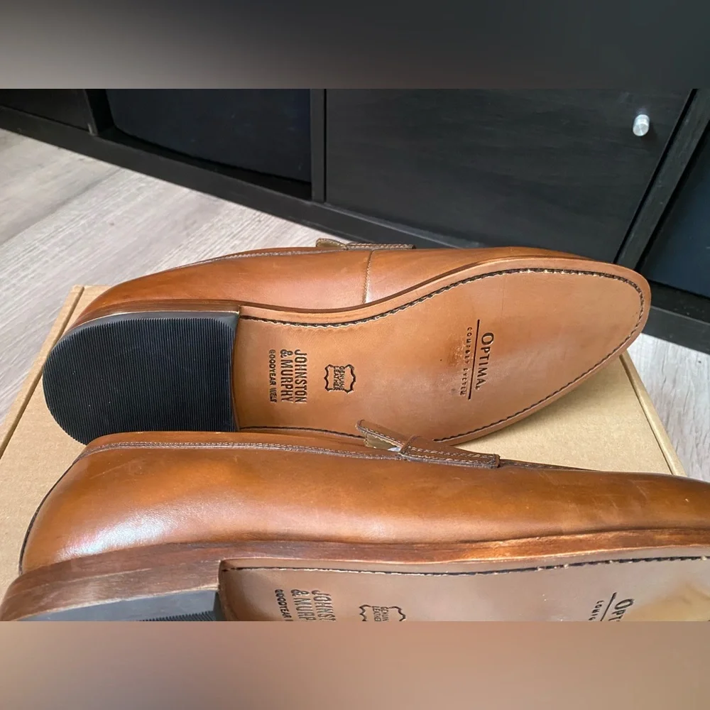 Johnston & Murphy Men’s Meade Penny Loafer - Tan size 13D - Picture 5 of 9